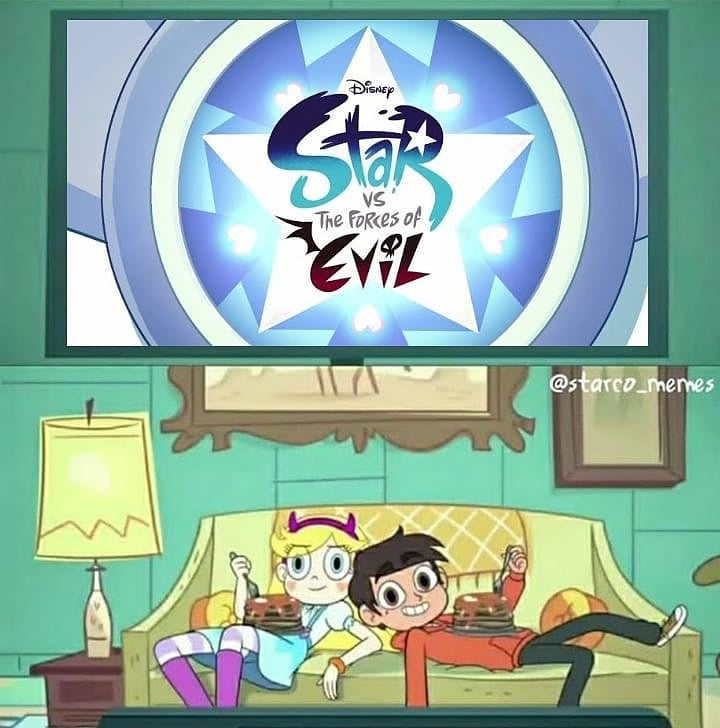 denss_bihay_10s's tweet photo. who's watching svtfoe at home while quarantine? 🏠📺👩🏼👦
.
credit: starco_memes from IG
.
#StarButterfly #MarcoDiaz #Starco #StarVsTheForcesOfEvil #SvTFoE #SvTFoEMemes #StarVsTheForcesOfEvilMemes #StarcoMemes #StarcoShippers #StarcoShippings #SS0415 #DB0426 https://t.co/LY1U8h4M67