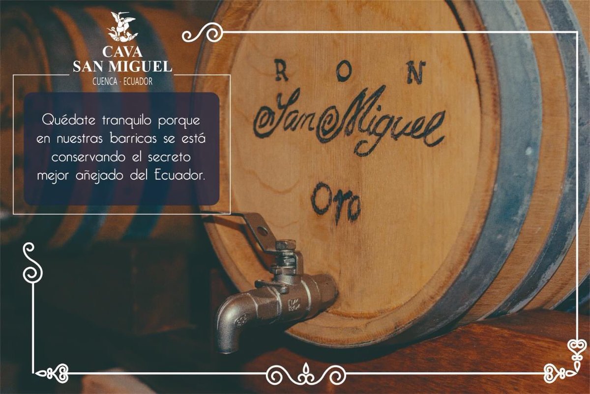 ¿Sabías que...?

Mientras el ritmo del mundo se ha apaciguado y todos hemos colaborado quedándonos en casa, el mejor Ron del Ecuador, Ron San Miguel continúa con su mágico proceso de añejamiento.

¡Pronto podrás disfrutarlo!
.
.
.
#yomequedoencasa 
#quedateencasa 
#cavasanmiguel