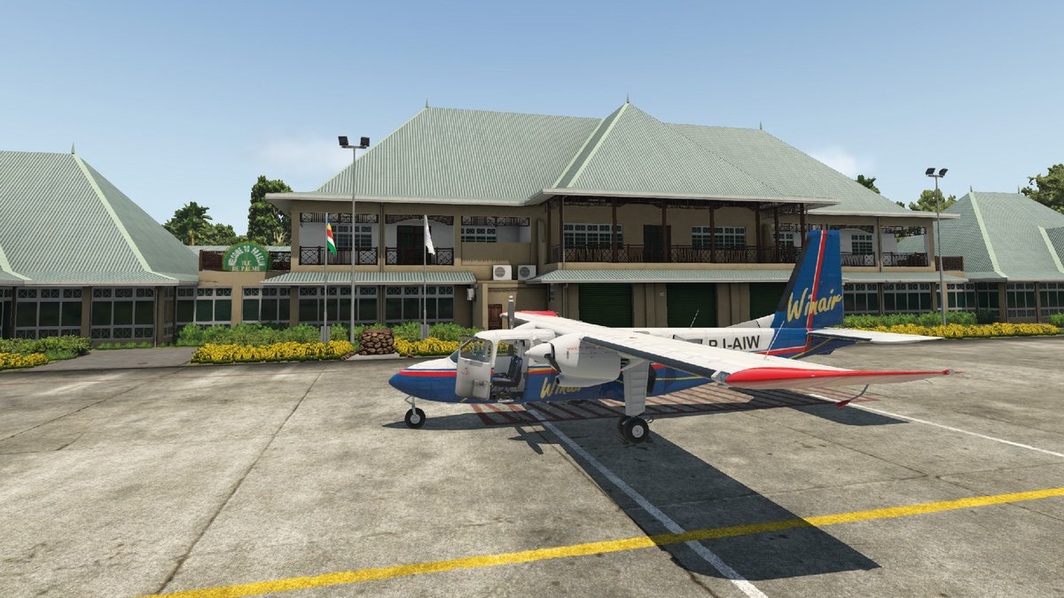 belgeode's tweet photo. #Xplane11 #VulkanTesting #BNIslander #Torquesim Welcome to Praslin, Seychelles! https://t.co/eMu0XVDbX6