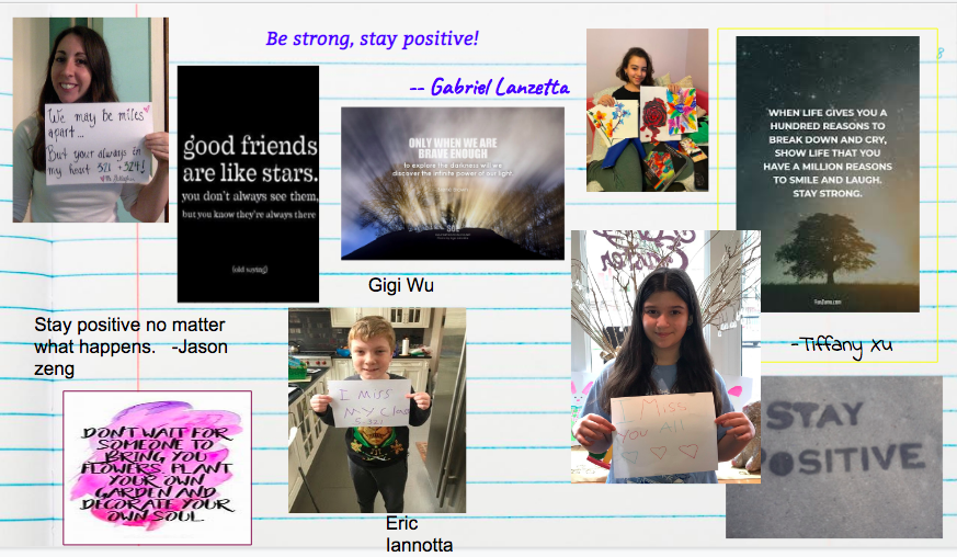 ps159q's tweet photo. On Thursday, 5th Graders chose a quote or a message they wanted to share with their fellow classmates for "Share Your Message Day!" All of of the beautiful messages and quotes were truly inspiring! @PS159_Q @ps159pta @A_Principal159Q https://t.co/J3ZkjI3Zj8