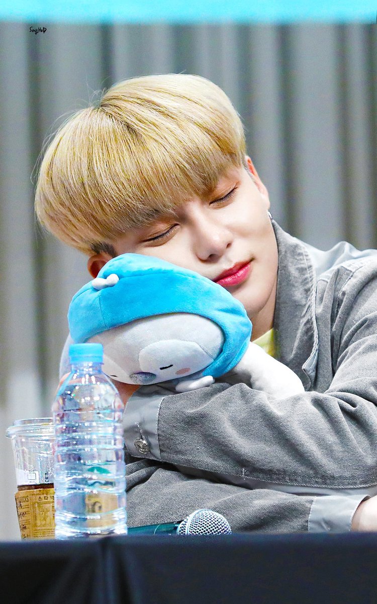 jongho with plushies, do not open thread if you have a weak spot for jongho