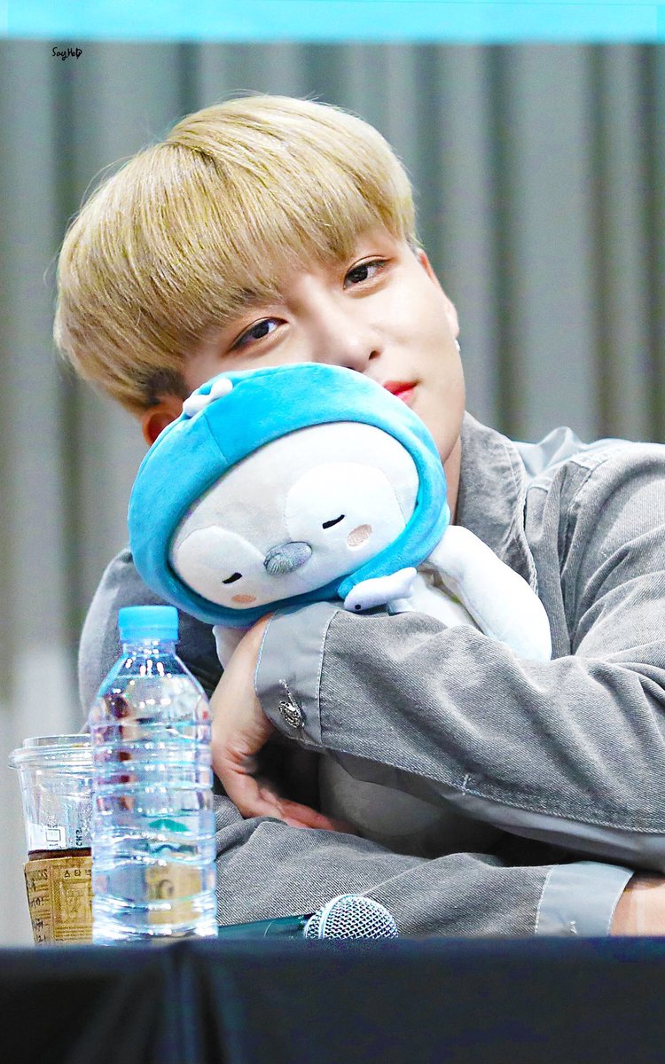 jongho with plushies, do not open thread if you have a weak spot for jongho