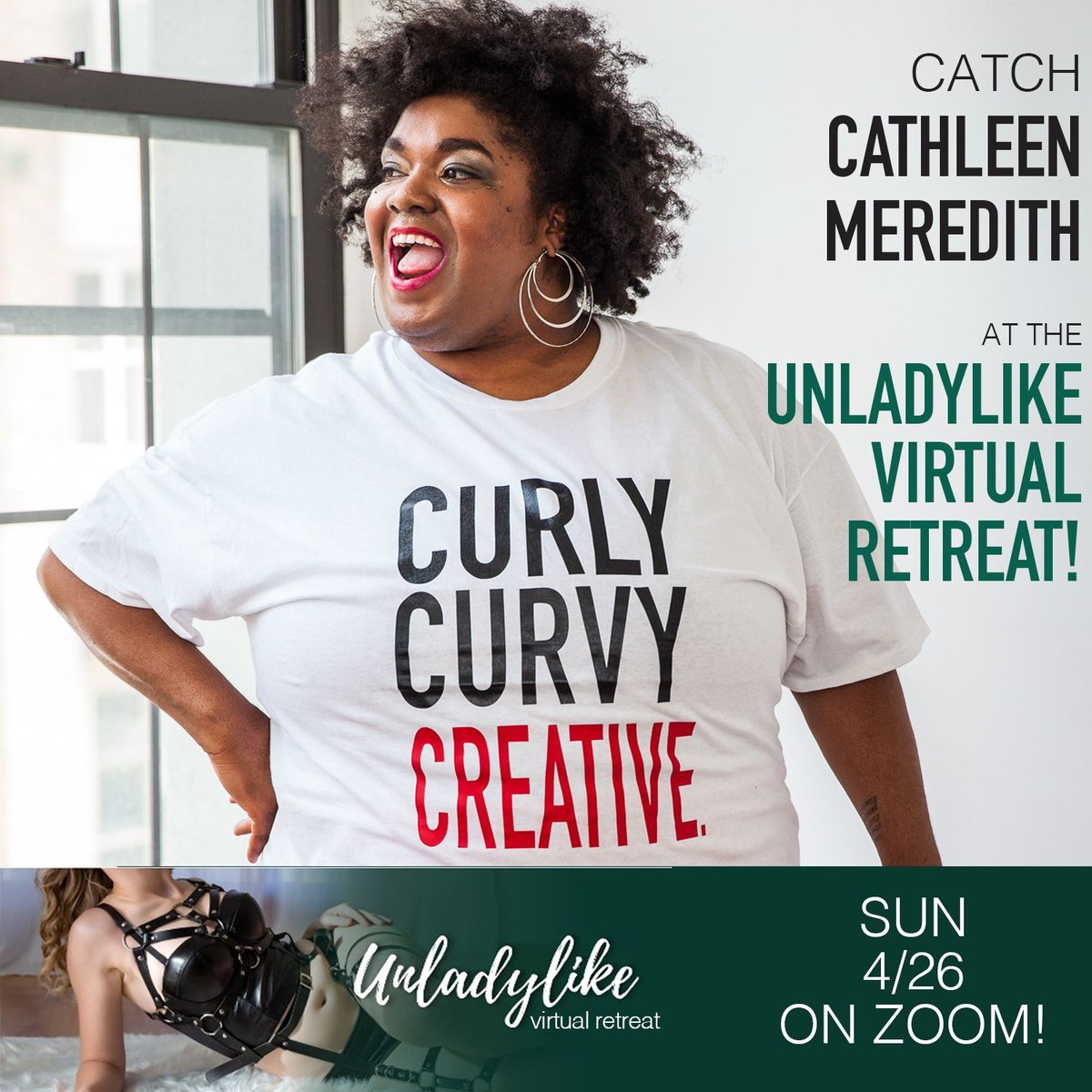SUPER PSYCHED to be a speaker at the <a href="/180/">d</a>.health 's Unladylike Virtual Retreat THIS Sunday! An incredible line up of powerful women from all walks of life, and MY silly ass dancing around at 3:30 EST.  180health.net to buy tickets! 
.
.
#fatgirlsdance