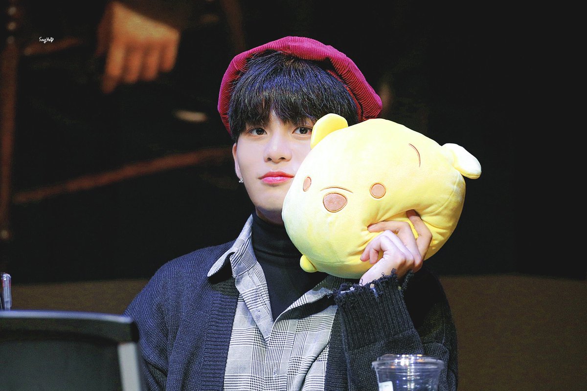 jongho with plushies, do not open thread if you have a weak spot for jongho