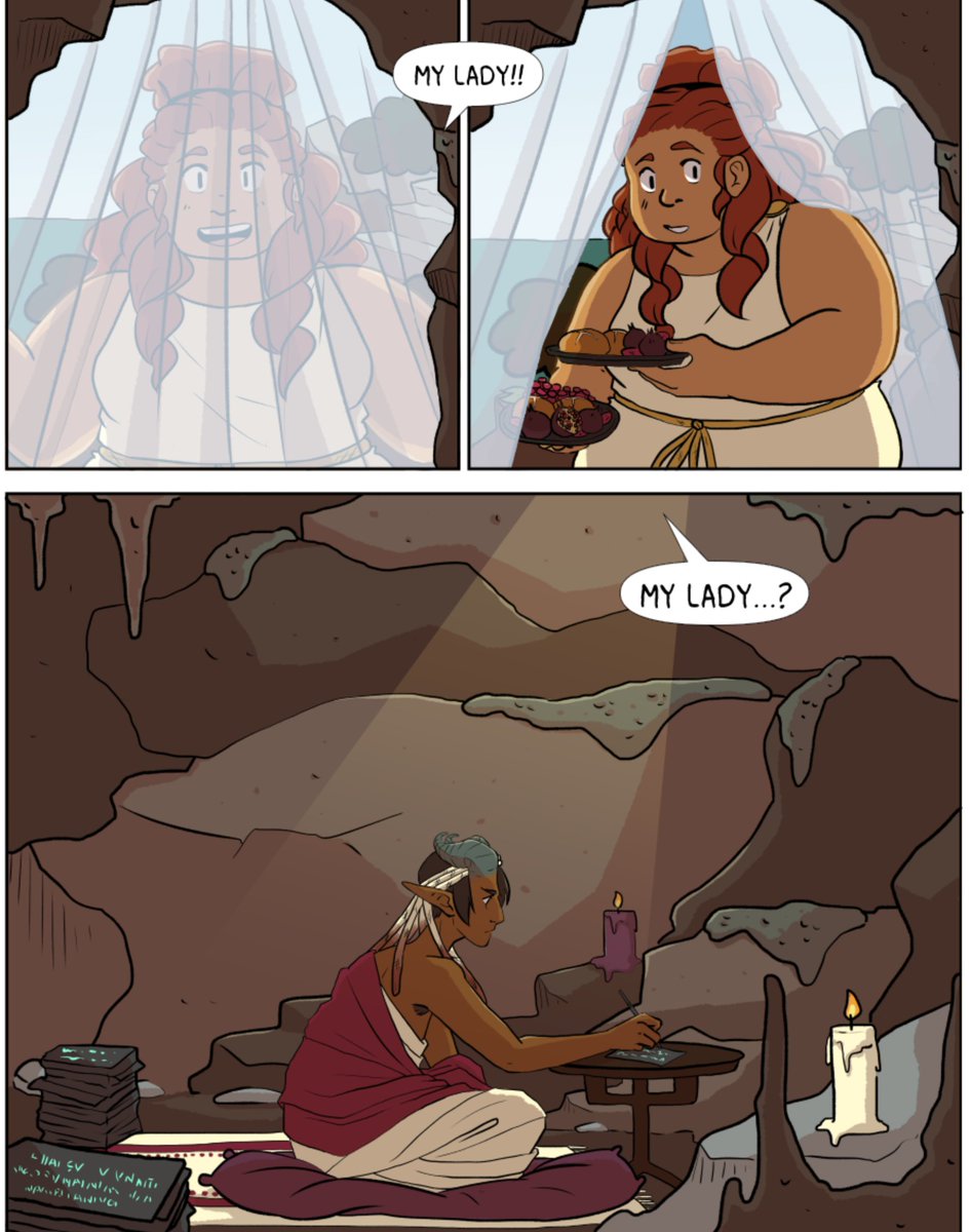 Next up is  @kurzzdraws 's Lesbian Historical (!!) romance! Soft, delicate, and gentle art paired with lovely story telling and you've got Honey and Venom! Read here:  https://tapas.io/series/Honey-and-Venom