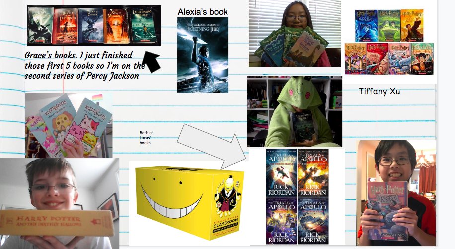 ps159q's tweet photo. To end our wonderful 5th Grade Spirit Week, students shared their fantasy books they were reading or dressed up as fantasy book characters! Thank you 5th Graders for showing your spirit this week! 💜@PS159_Q @ps159pta @A_Principal159Q https://t.co/1lFbpKmZO3