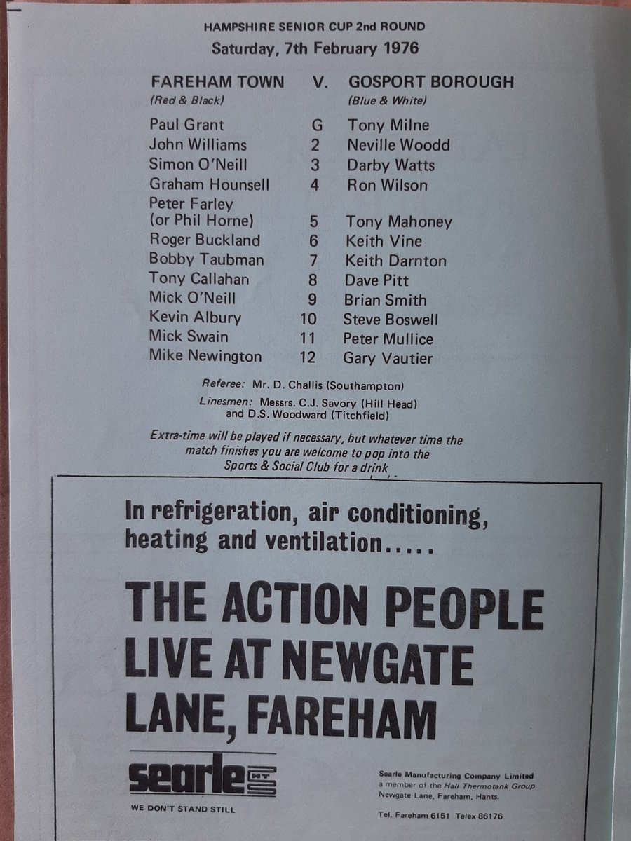 HadleighPeter's tweet photo. Just time for two more F v G progs. @farehamtownfc v @GosportBFC 75-76 and 76-77 - the latter again being an Easter fixture. #FProgs @NonLgeProgs https://t.co/ivGmfUxGRF