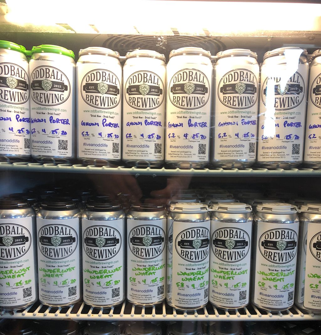 Oddballbrewing's tweet photo. Wanderlust and Ghuni Porter have been replenished, and there is a limited amount of Suncook and Albino. #liveanoddlife #nhbeer #nhbeertrail #brewnh #nhbrewers https://t.co/zob5sNlF71