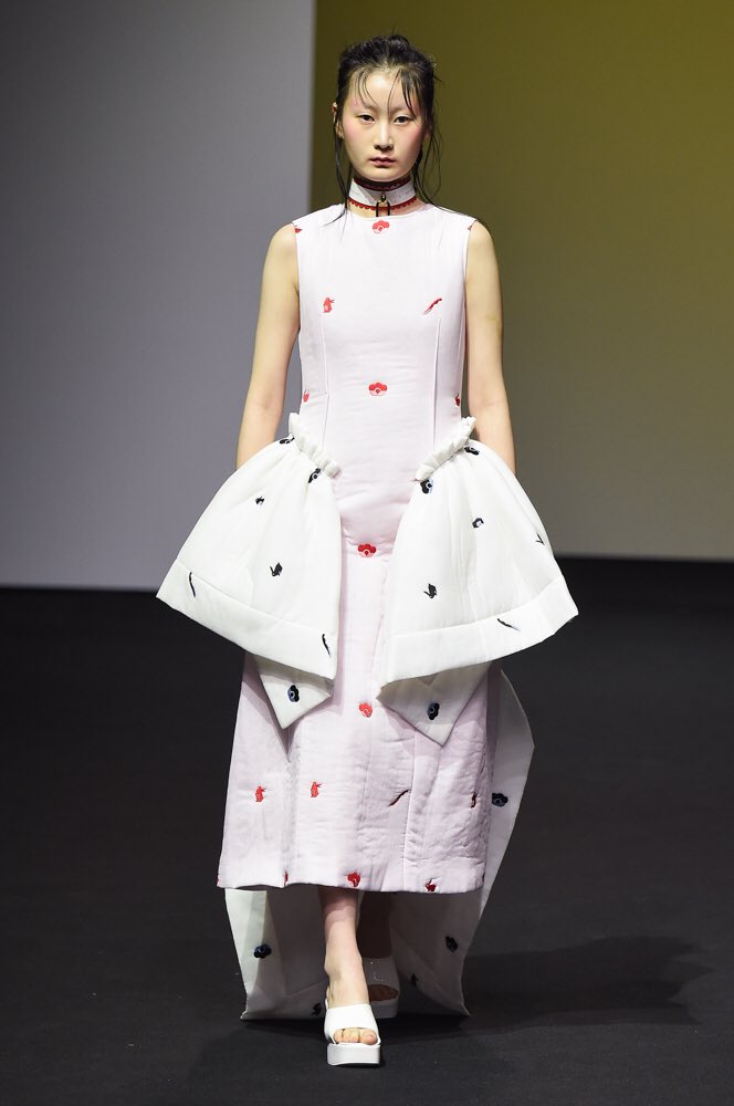 in 2015 she founded her own brand under the name of MINJUKIM, her fashion shows are known for starting with a design featuring a core, self-designed print that appears through out the rest of the collection