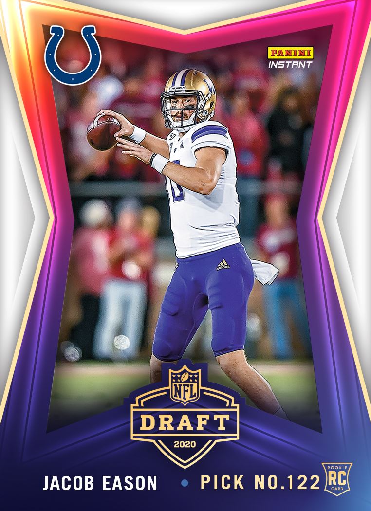 Jacob Eason on Twitter: "We're building something special in Indy this  year. You ready @Colts? 🔥 For a preview of the future check out my  #PaniniInstant trading card here https://t.co/gcfjcobK7v #NFLDraft  #WhoDoYouCollect