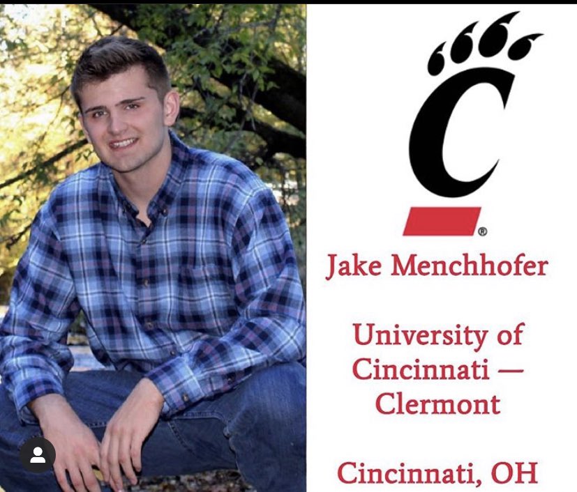 Congrats to our guys Jake Menchhofer (Big Mench) who will be going to UC Clermont and studying Business Management Technology. Congrats Jake, good luck in your future endeavors! #WingsUp #AllfortheM