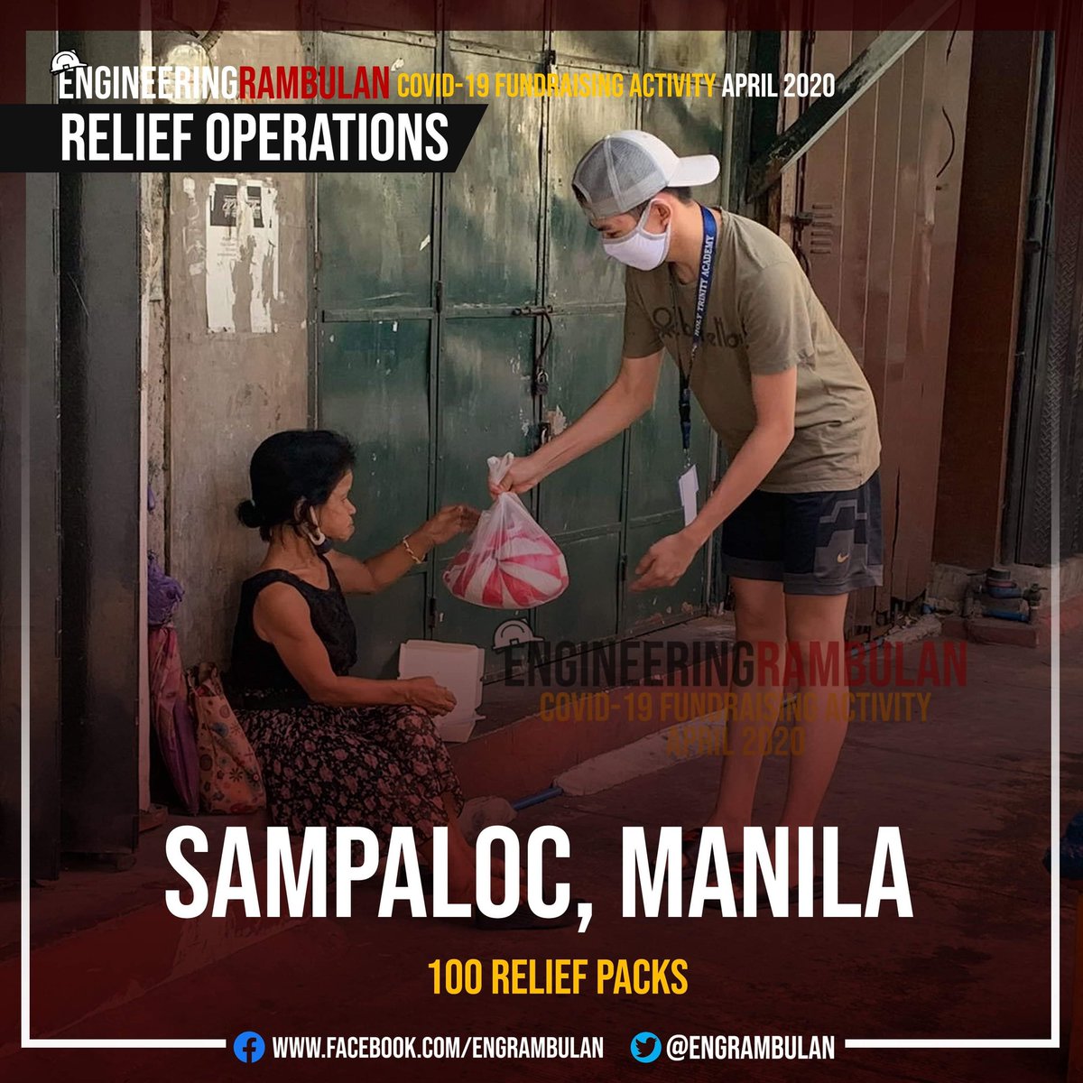ENGRambulan's tweet photo. RELIEF OPERATION UPDATES:
4/4 
Hanggang may fund ang Engineering Rambulan, tuloy tuloy ang tulong until we win againts COVID19.

KUDOS ENGINEERS!

#EngineetingRambulan
#EngineeringBayanihan
#MillionThanksEngineering
#RambulanUpdates https://t.co/SroLSXOlxg