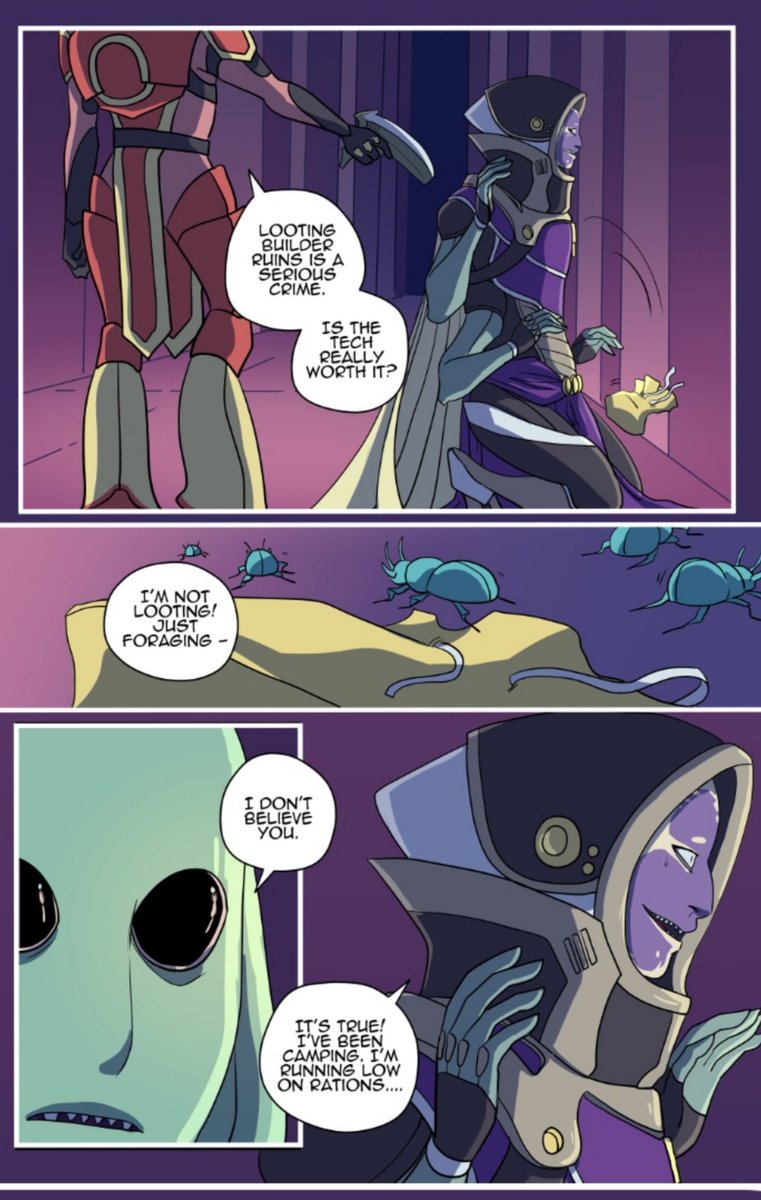 Got a LOT of fantasy up in this thread, but don't you worry there's plenty of sci-fi in  @Alakotila 's (COMPLETED!) alien romance: Fell Swoop! Read here: https://tapas.io/series/Fell-Swoop