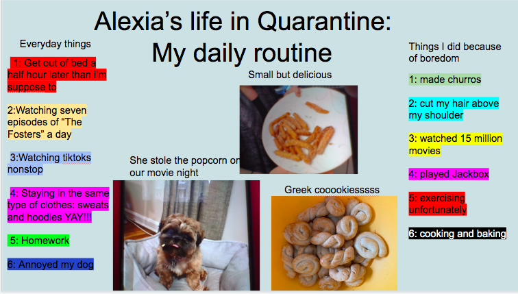 ps159q's tweet photo. This week, 324 &amp; 321 shared collages of their "Lives in Quarantine"! Though we cannot share our stories in person, it was great to be able to see what our 5th graders have been doing during this time! Check out what 321's been up to! @A_Principal159Q @PS159_Q https://t.co/J51ILxJmE4