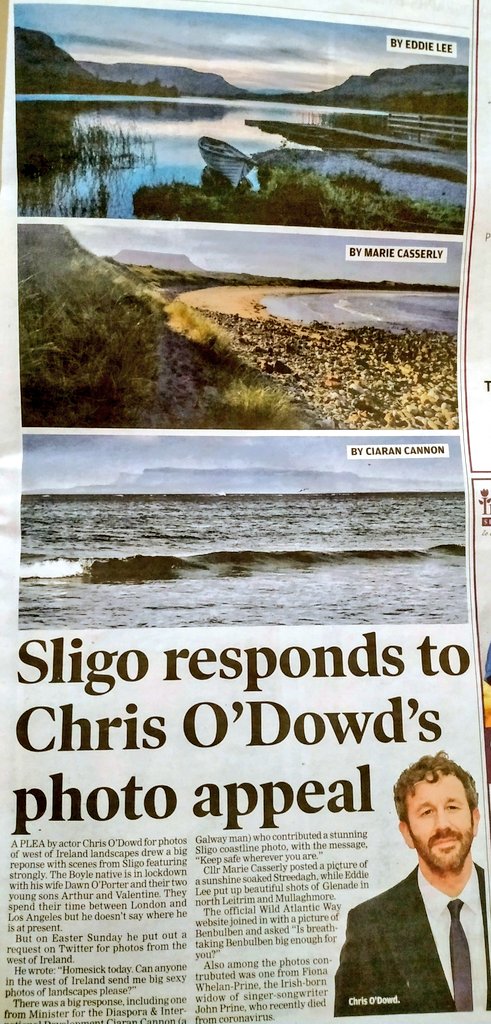 Thanks @sligoweekender 🙌 In good company this weekend @BigBoyler @EdSligo @ciarancannon #lookwest #staysafe #untilwetravelagain #westofireland #StayHome