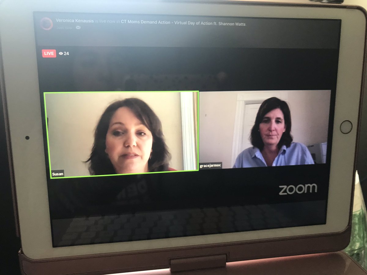 katiedharri's tweet photo. @MomsDemand leader interviewing @KarenJarmoc2010 of #connecticutcoalitionagainstdomesticviolence #ctleg #keepgoing #CTmighty #staysafeathomeCT https://t.co/p4khd4QhYO