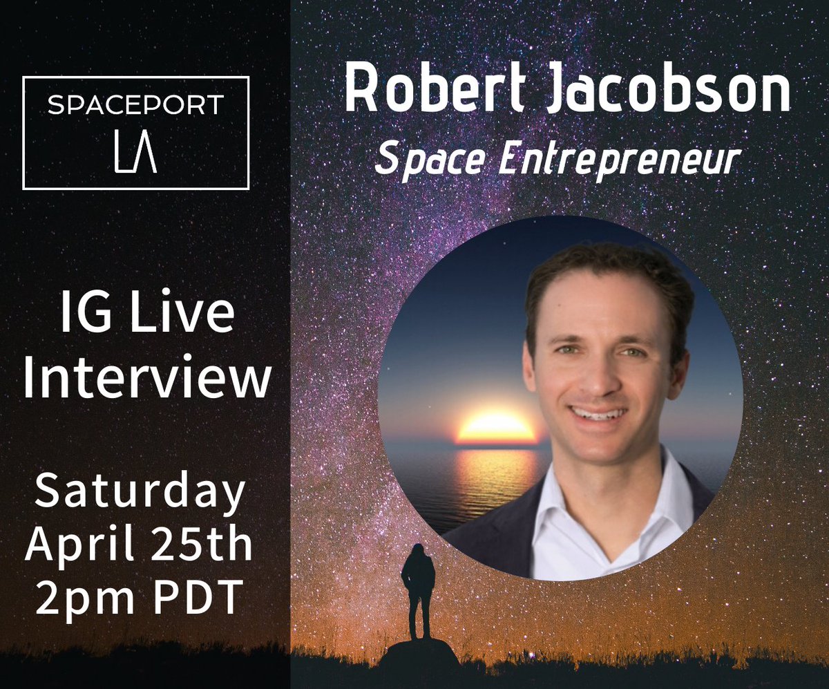 62MileClub's tweet photo. Missed my great interview with @spaceportla earlier today? You can watch the replay now on the #SpaceportLA Instagram account! https://t.co/rfMccwk0tf #SpaceIsOpenForBusiness https://t.co/9PBiFSQUpE