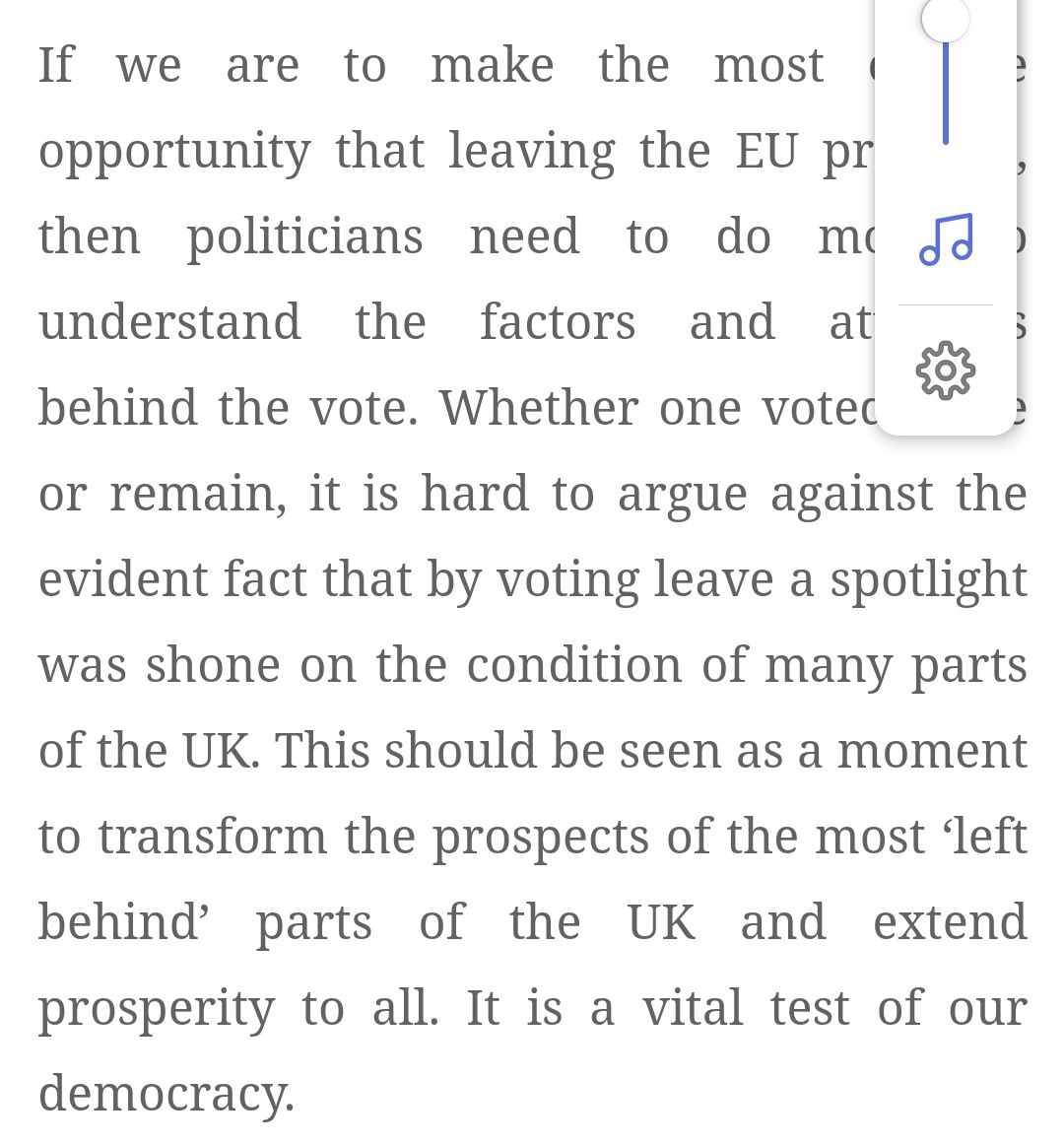 "pro-Brexit" does over-egg this type of post-referendum analysis. "Whether one voted leave or remain it is hard to argue against the evident fact that by voting leave a spotlight was shone on the condition of many parts of the UK" calling for more focus on "left behind" areas.