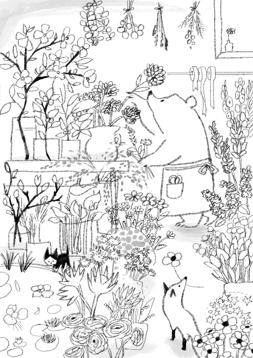 塗り絵また追加です 良かったらgwに印刷しておうち遊びのお供にお使いください ももろ 絵本作家 Illustratorの漫画