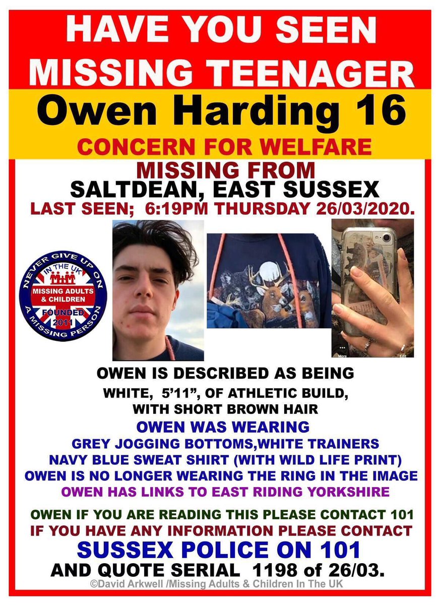 blueskies2015's tweet photo. #OwenHarding #Missing #Saltdean #York #missingperson #Eastsussex @minsterfm @theyorkmix this young man maybe heading for York 💙💙💙 https://t.co/cVG7dzEXmd