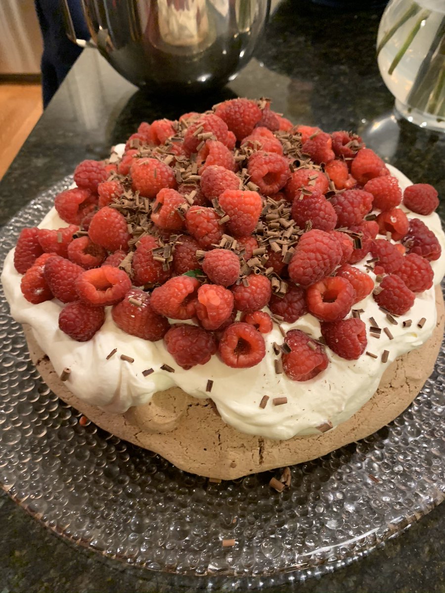 atkinswestchem's tweet photo. Finally got some time for some #quarantinebaking today. Started with a chocolate raspberry pavlova last night, then cinnamon rolls today. Up next, macarons! #maillardreaction #cookingischemistry @WSFCS_Science https://t.co/ECOa1OVJfE