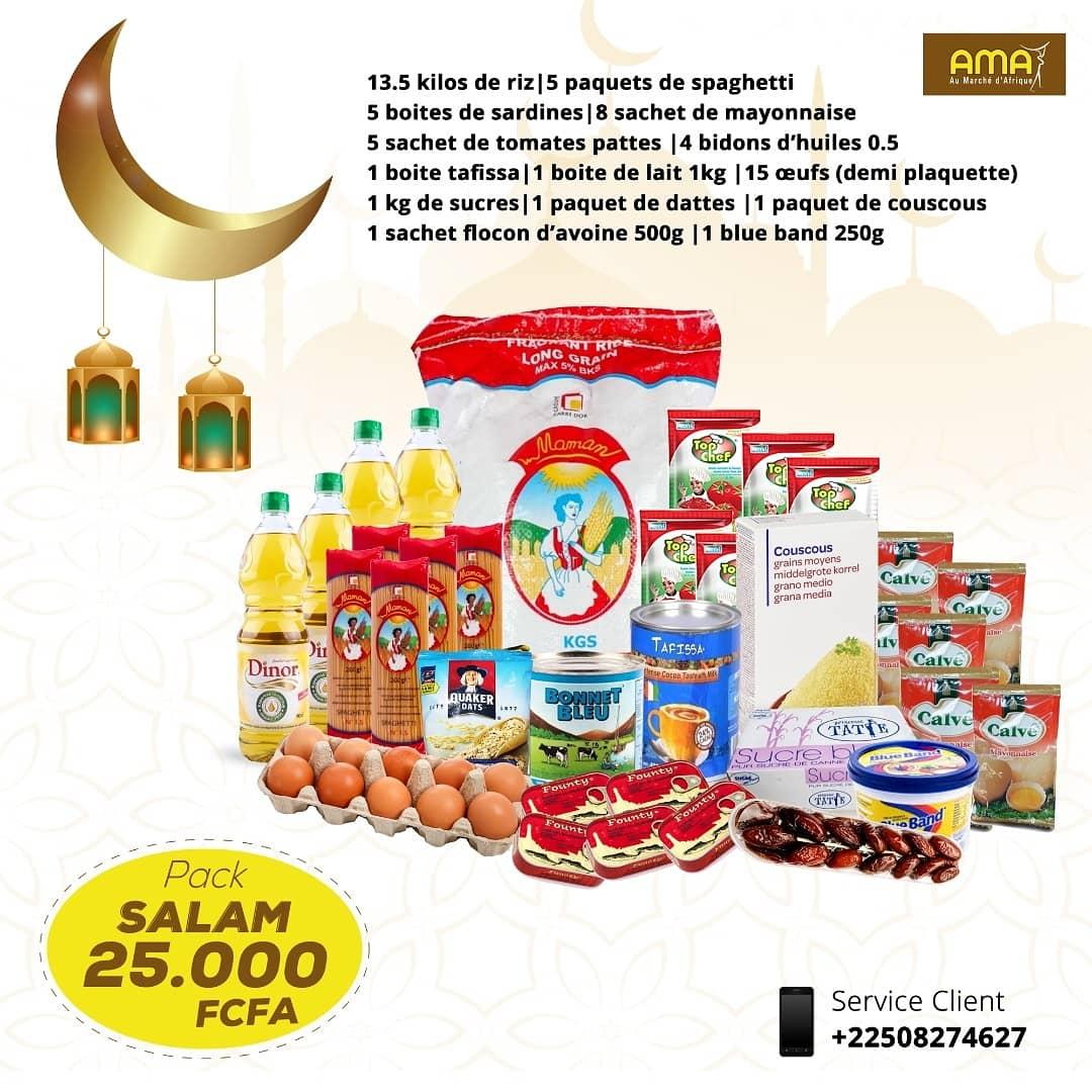 afrique_ama's tweet photo. Vos Packs à partir de 3000f
#CIV225 #PackRamadan #Ecommerce #Marketplace #Cotedivoire #vivrier https://t.co/EL3jS1rHhw