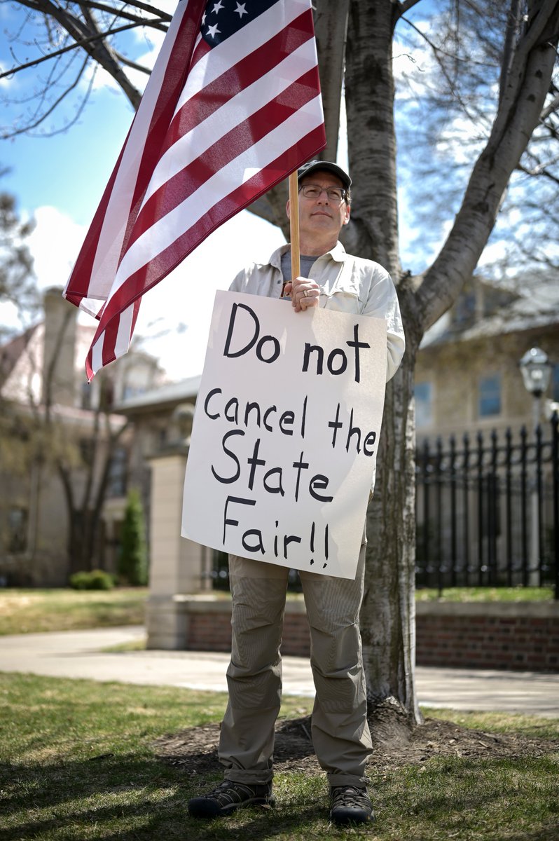 A few hundred protestors gathered outside the Minnesota Governor's Mansion Saturday to demonstrate against the state shutdown in the wake of the COVID-19 pandemic, urging the Walz administration to ease off of sweeping restrictions.  @StarTribune