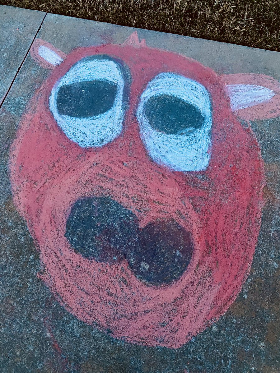 LaurieMiesner's tweet photo. My 6 year old daughter Linden wanted to submit a chalk drawing for the contest too! Wooo Pig Weekend Sidewalk Chalk Art Contest!! ❤️🐗 #wooopigweekend #sidewalkchalk #artcontest #ArkRazorbacks @ArkRazorbacks https://t.co/CgBULCUTs0