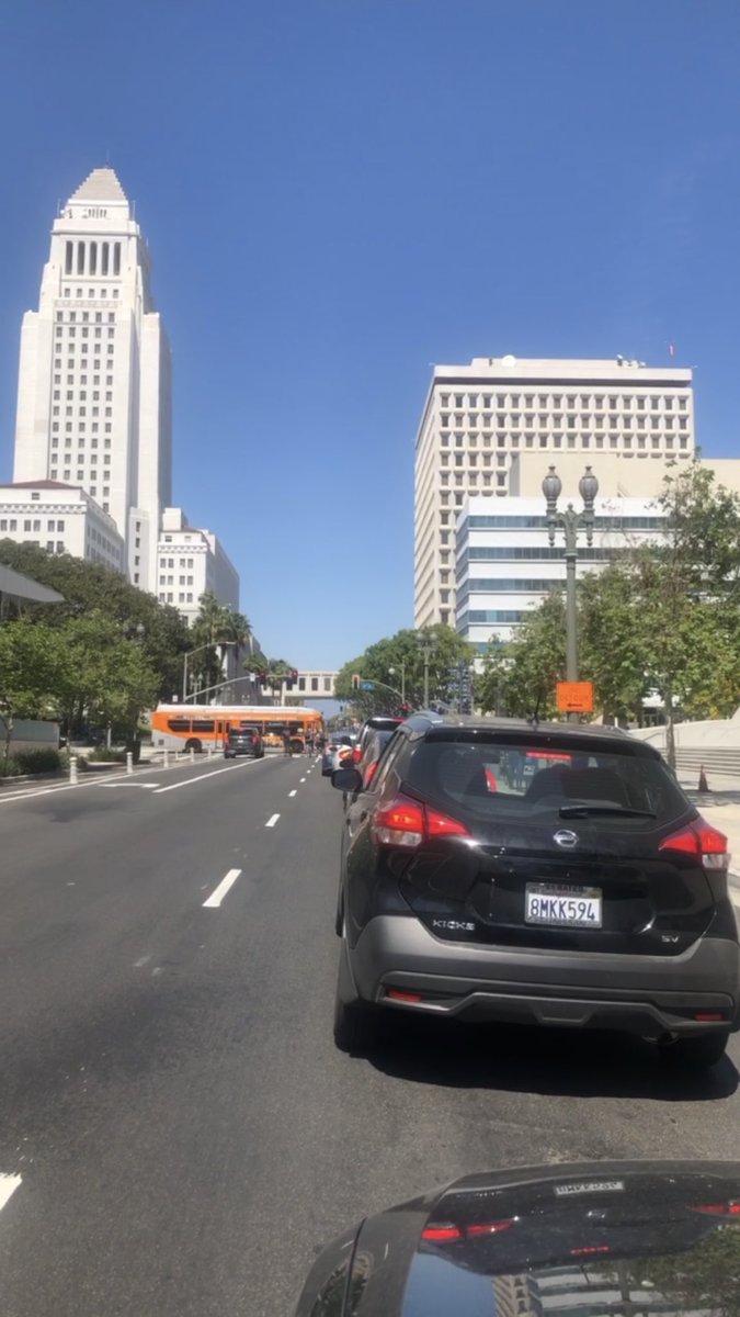 80 cars deep today for #canceltherents protest @psl_losangeles @pslweb canceltherents.org