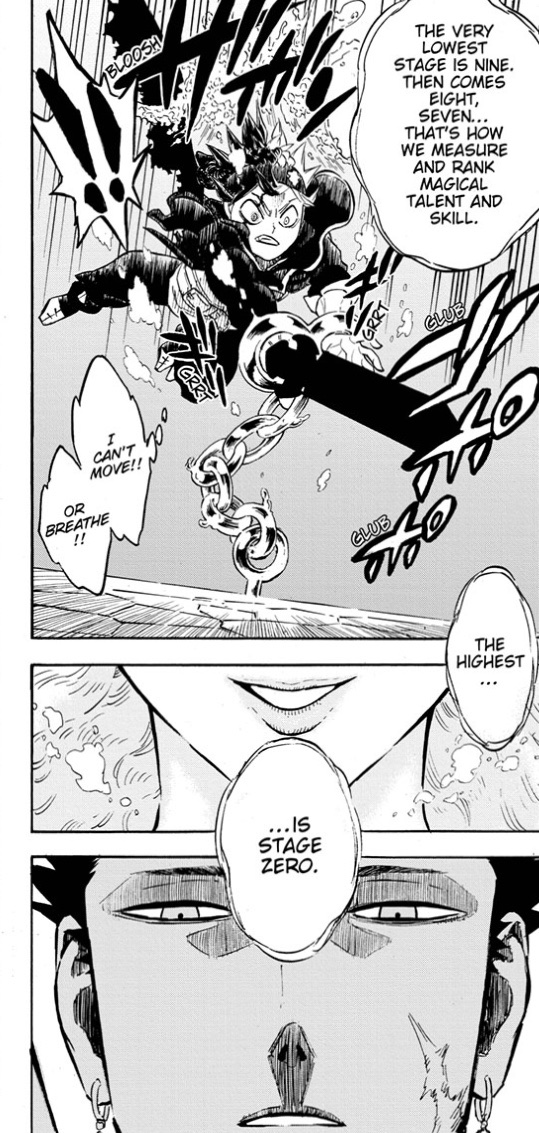 I think people are forgetting that a higher stage mage can still inflict damage on a lower stage mage. Gaja (stage 0 mage) stated it would’ve been ugly if he didn’t use his defense techniques against Noelle (stage 1 mage here) sea dragon roar, it would’ve damaged him if he didn’t