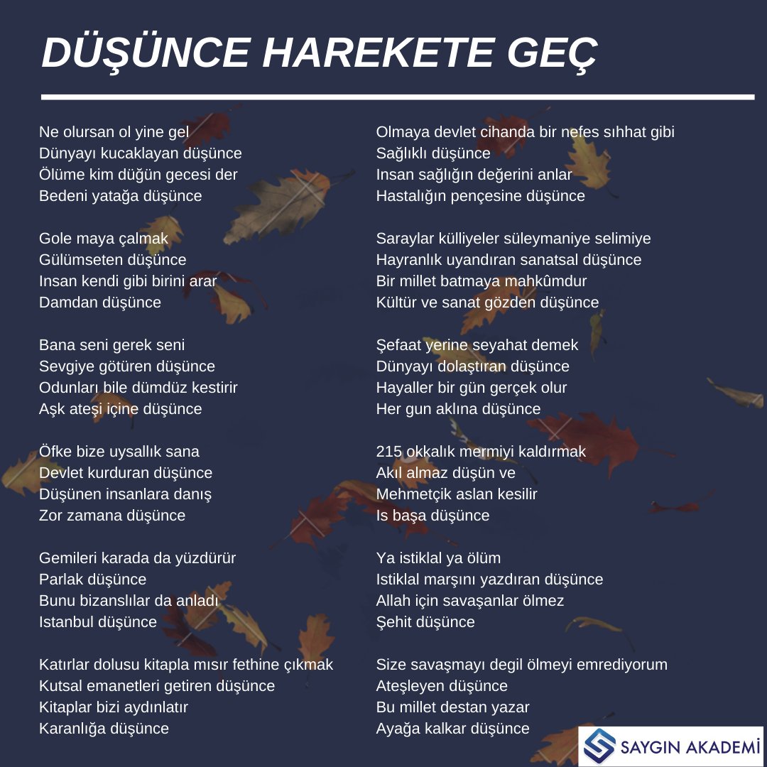Düşünce Harekete Geç #Sahur