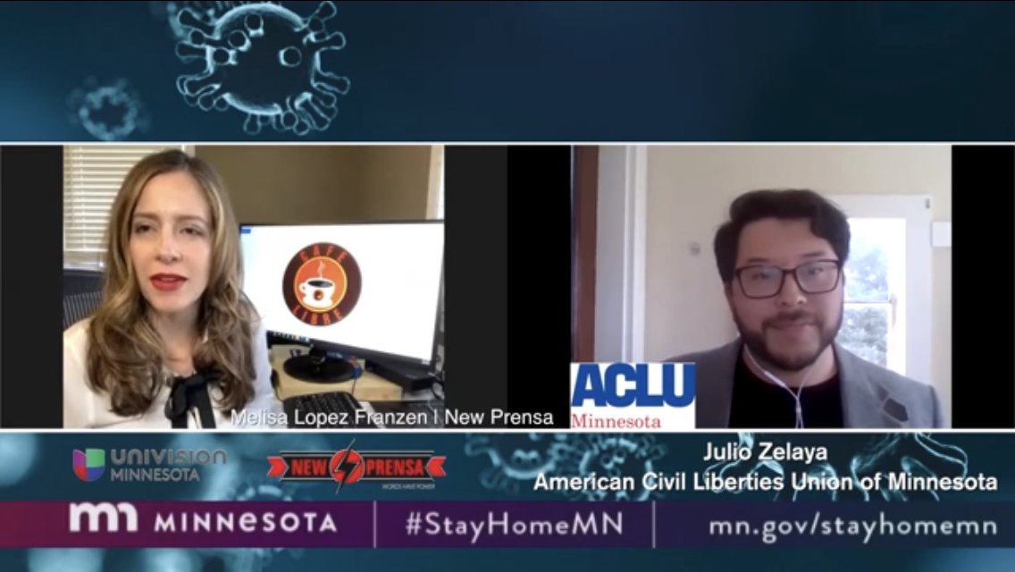 NewPrensa's tweet image. Enlaces Café Libre esta semana sobre COVID-19 en Univision MN en colaboración con New Prensa. Links to today’s Café Libre program on COVID-19 on Univision MN #QuedateEnCasa #QuedateEnCasaMN
youtube.com/watch?v=JmBbdG…
youtube.com/watch?v=-FJW_i…
youtube.com/watch?v=UZ51kn…