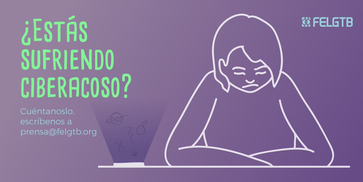 FELGTBI's tweet photo. ¿Estás sufriendo acoso por las redes sociales durante el confinamiento? 

Si es así, y quieres denunciarlo, cuéntanoslo. Ponte en contacto con prensa@felgtb.org

#YoMeQuedoEnCasa #StopAcosoEscolar #StopBullying https://t.co/02apDhTLOQ