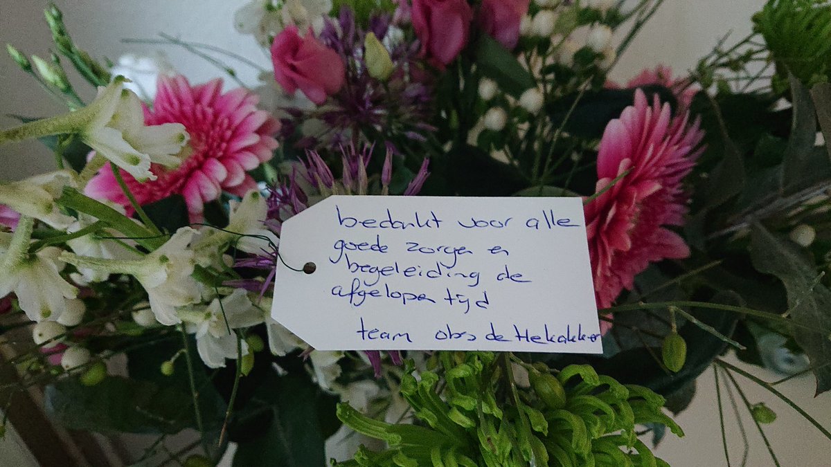 Wat een leuke en lieve verassing van mijn collega's.