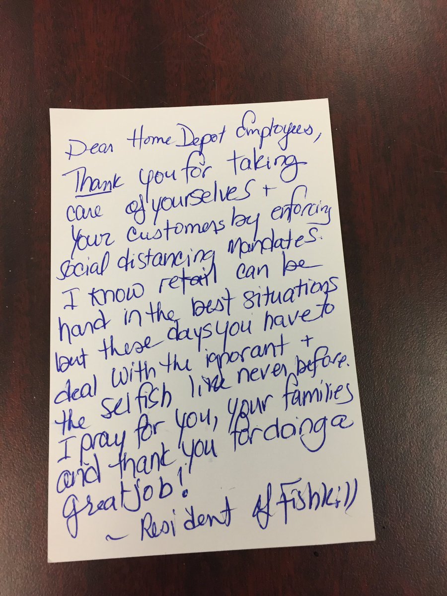 This is why we do what we do! Thank you to the anonymous resident of Fishkill that had 15 pizzas dropped off for the associates today! Thank you from HD6178! ❤️