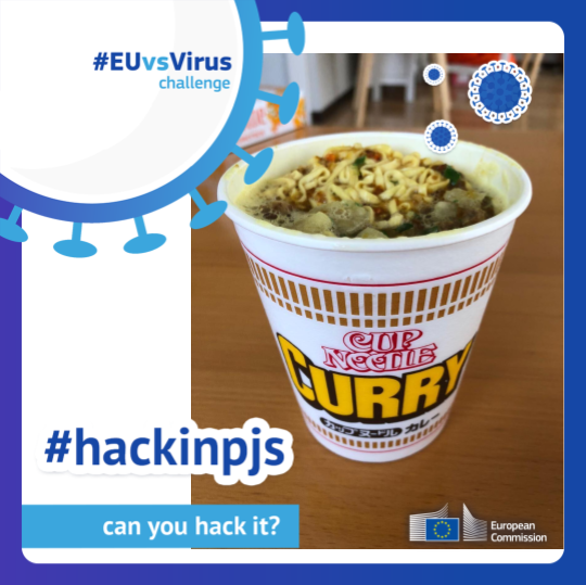 dixon_siu's tweet photo. Eating while sending @bafuchen a pull request!!
#EUvsVirusHackathon https://t.co/Jk2zJQhTBc