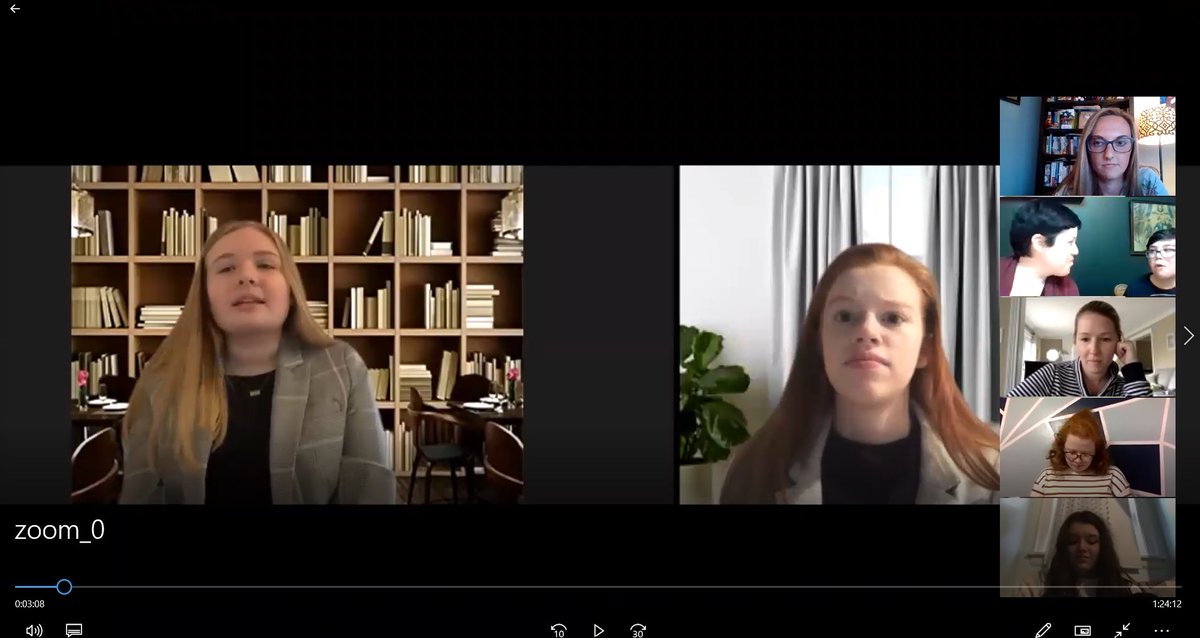 Our Theatre Workshop II students held a “Zoom Watch Party” to showcase their One Acts! Check out their virtual adaptations here: mothermcauley.org/fine-arts/one-… We are mighty proud of these talented Macs! #oneacts #mightytalented