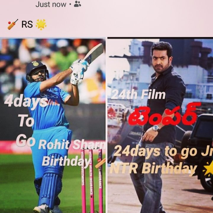 Advance Happy Birthday
             JR NTR ROHIT SHARMA 