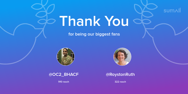Our biggest fans this week: OC2_BHACF, RoystonRuth. Thank you! via sumall.com/thankyou?utm_s…