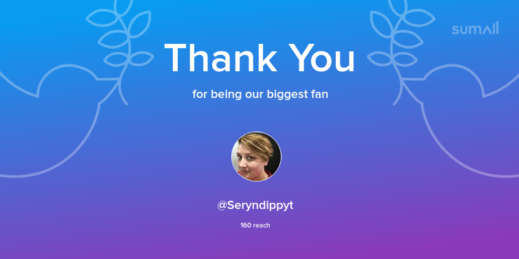 Our biggest fans this week: Seryndippyt. Thank you! via sumall.com/thankyou?utm_s…