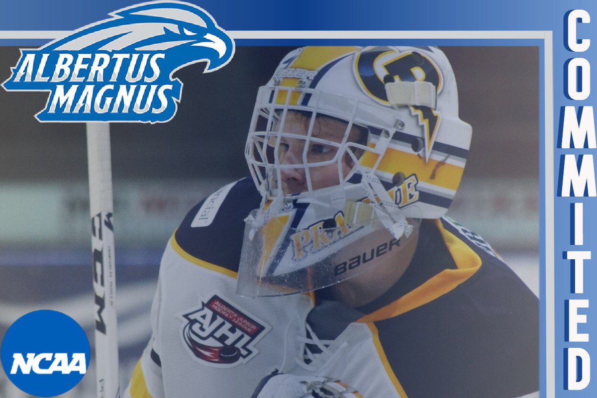 I’m honoured to announce my commitment to play NCAA hockey for the <a href="/Albertus_MIH/">Albertus Magnus Men's Ice Hockey</a> in New Haven, CT. I’m looking forward to continuing my education and hockey career and would like to thank my family, friends, teammates, coaches and billet families for all their support. #gofalcons