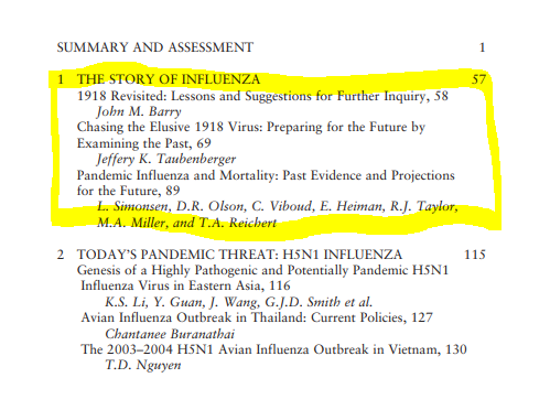 You need to read this.Institute of Medicine (US) Forum on Microbial ThreatsThe Threat of Pandemic Influenza: Are We Ready? Workshop Summary. 2005.  https://www.ncbi.nlm.nih.gov/books/NBK22156/pdf/Bookshelf_NBK22156.pdfParticularly this section starting on page 57:1 - THE STORY OF INFLUENZA