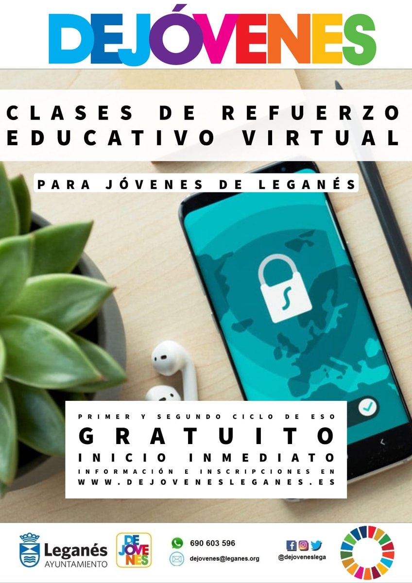 <a href="/Dejoveneslega/">Dejóvenes Leganés</a> <a href="/AytoLeganes/">Ayuntamiento de Leganés</a> <a href="/ies_churri/">IES JOSÉ DE CHURRIGUERA</a> <a href="/IES_RFruhbeck/">IES Rafael Frühbeck de Burgos</a> <a href="/IES_Pedro_Duque/">IES_Pedro_Duque</a> <a href="/Albenizprojects/">IES ISAAC ALBÉNIZ de Leganés</a> <a href="/ies_luisvives/">IES LUIS VIVES</a> <a href="/iesperidis/">IES Arquitecto Perid</a> <a href="/IESJverne/">IES Julio Verne - Leganés</a> <a href="/IES_PabloNeruda/">IES Pablo Neruda</a> <a href="/IES_S_XXI/">IES Siglo XXI</a> <a href="/zambranolega/">IES Maria Zambrano</a> <a href="/Dali_Leganes/">IES Salvador Dalí (Leganés)</a> <a href="/iesbutarquelega/">IES BUTARQUE LEGANÉS</a> 
#QuedateEnCasa 
#Leganés