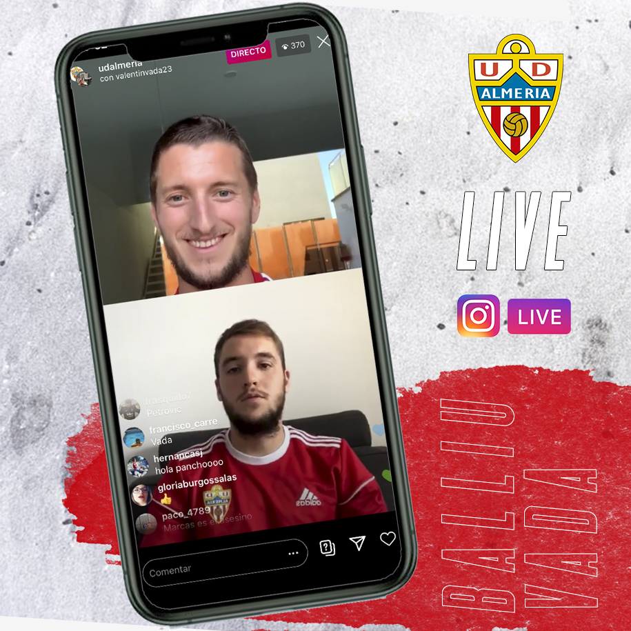 U_D_Almeria's tweet photo. 🤳🏼#UDALive | ¿Lo habéis seguido? 😃
🅱️@ivan_balliu:
😤“Lazo es el jugador más vinagre del vestuario”
☀️“Me encanta la ciudad de Almería”
✅@ValentinVada:
💡“Soy un jugador creador, hago que mis compañeros hagan goles”
🏆"Tenemos el equipo y el staff para subir a primera" https://t.co/bDCSmVElwq