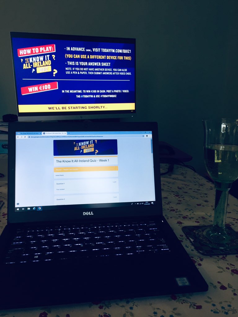 gharkin20's tweet photo. Ready for the @TodayFM quiz. I’m sure we will be entertained by the brilliant @DaveTodayFM &amp; @DermotTodayFM #todayfmquiz https://t.co/1wyVHyBIvH