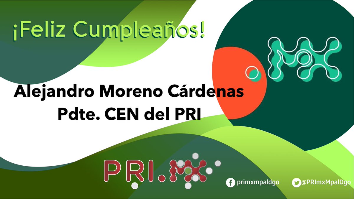 Muchas felicidades Pdte. <a href="/alitomorenoc/">Alejandro Moreno</a> que pase un cumpleaños feliz en compañía de sus seres queridos, un fuerte abrazo desde #Durango capital! #FelizCumpleAlito  <a href="/PacoVazquezTM/">Paco Vázquez 🥑</a> <a href="/GarayJovanna/">Jovanna Garay</a>
