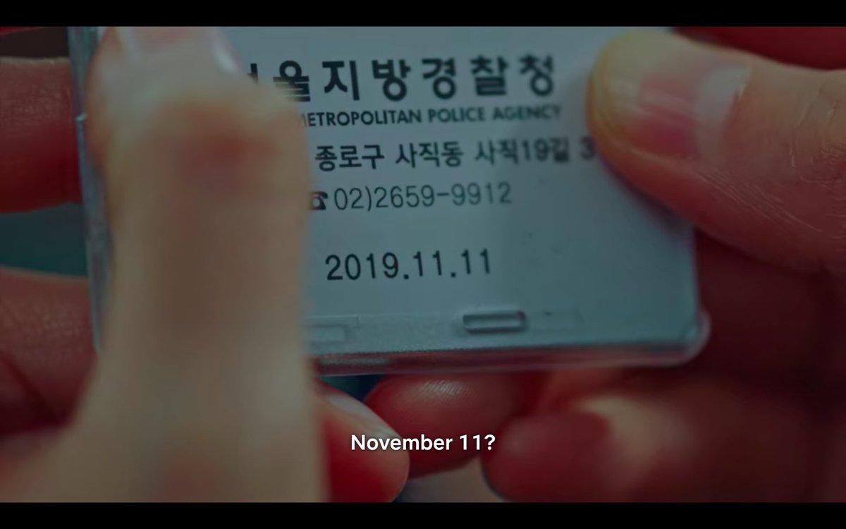 Tae Eul lost her ID sometime around mid Oct. At that time, Lee Gon already return to Corea. It looks like only a few days, but 2 months already passed and she got her new ID. She looks shocked(?) so I guess there’s a time skip that she didn’t realised. #TheKingEternalMonarch