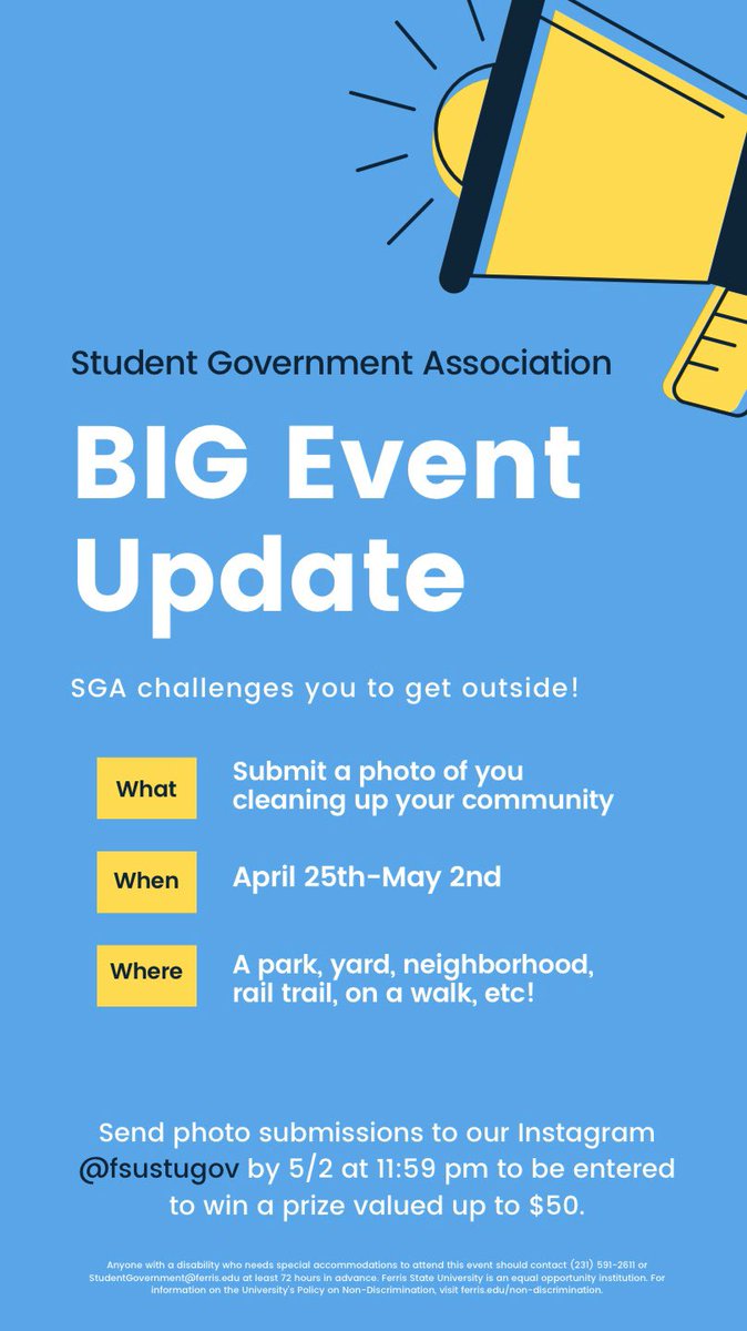 The BIG Event is still on! 
The more photos submitted, the better chances you have at winning a prize from the bookstore! #StaySafeStayHealthy