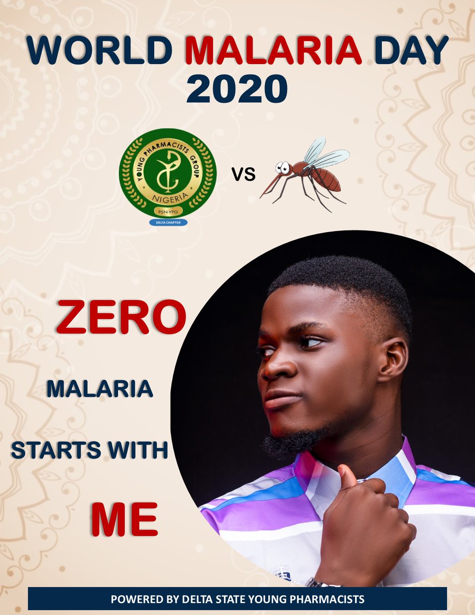 psnypg_delta's tweet photo. WORLD MALARIA DAY 2020!!!

April 25 is a day set aside for the annual observance and awareness of the global effort to control and ultimately eradicate malaria.
It was first held on April 25, 2008.
The theme for 2020 is "ZERO MALARIA STARTS WITH ME"
#ZeroMalariaStartsWithMe https://t.co/cvExhuNTLS