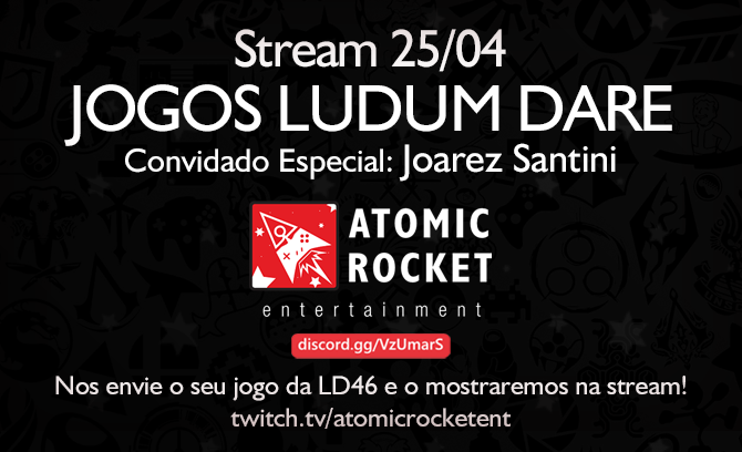 atomicrocketent's tweet photo. Estamos entrando ao vivo logo logo! Venha conferir: https://t.co/dUxe5sOmyz https://t.co/ZVWDpiQawH